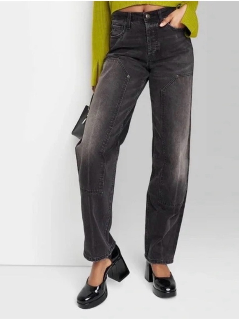 wild fable Washed Charcoal Straight Leg Jeans